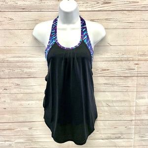 Ivivva Sporty tank in Roaming Tiger/black print